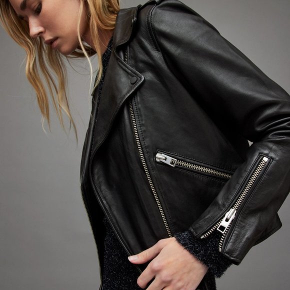 All Saints Jackets & Blazers - All Saints Balfern Leather Biker Jacket